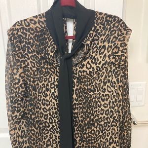 Rachel Roy Sheer Leopard Top